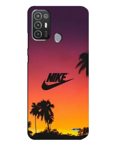 Чехол для TECNO Pop 6 Pro (BE8) с картинкой «Nike на закате солнца»