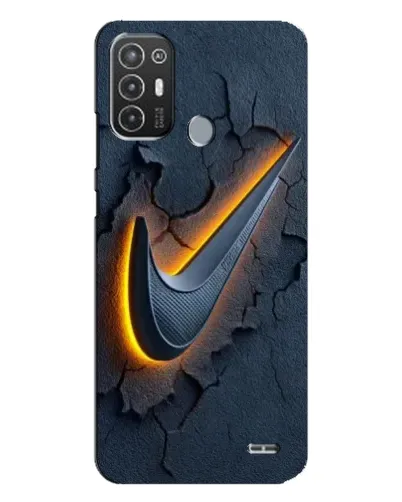 Чехол для TECNO Pop 6 Pro (BE8) с картинкой «Объемный логотип Найк»