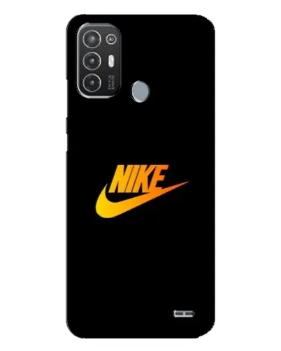 Чехол для TECNO Pop 6 Pro (BE8) с картинкой «Золотой логотип Nike»