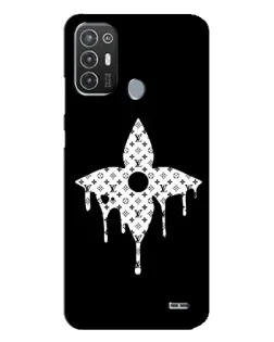 Чехол для TECNO Pop 6 Pro (BE8) с картинкой «Цветочная монограмма»