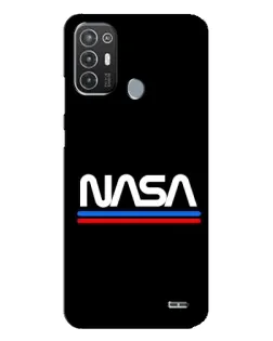 Чехол для TECNO Pop 6 Pro (BE8) с картинкой «NASA — классика Red Blue»