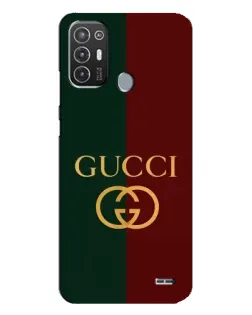 Чехол для TECNO Pop 6 Pro (BE8) с картинкой «Gucci — темно-зеленый градиент»