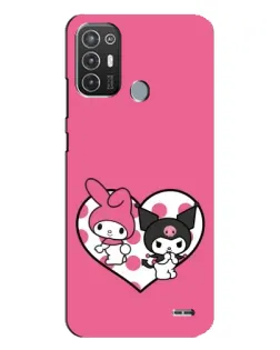 Чехол для TECNO Pop 6 Pro (BE8) с картинкой «Kuromi и My Melody»