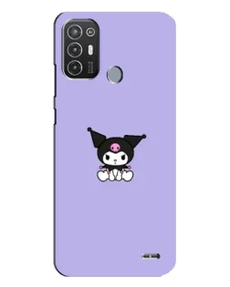 Чехол для TECNO Pop 6 Pro (BE8) с картинкой «Kuromi — фиолетовый минимализм»