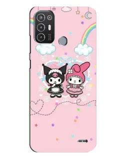 Чехол для TECNO Pop 6 Pro (BE8) с картинкой «My Melody и Kuromi»