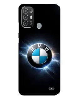 Чехол для TECNO Pop 6 Pro (BE8) с картинкой «BMW — неоновое сияние»