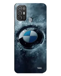 Чехол для TECNO Pop 6 Pro (BE8) с картинкой «Логотип BMW — лед»