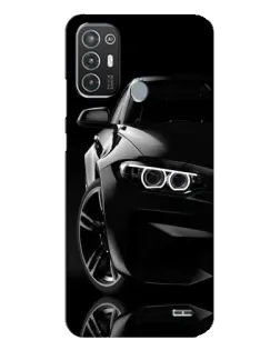 Чехол для TECNO Pop 6 Pro (BE8) с картинкой «Черная BMW — профиль»