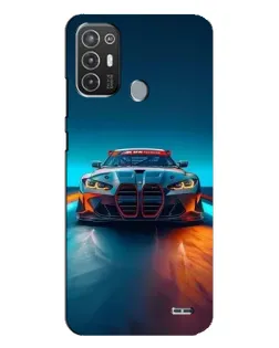 Чехол для TECNO Pop 6 Pro (BE8) с картинкой «BMW — огни неона»
