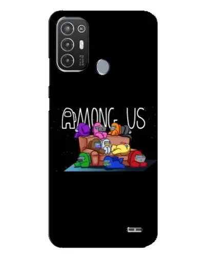 Чехол для TECNO Pop 6 Pro (BE8) с картинкой «Логотип Among Us»