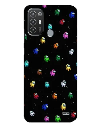 Чехол для TECNO Pop 6 Pro (BE8) с картинкой «Экипаж Among Us»