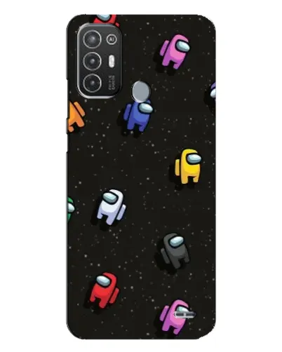 Чехол для TECNO Pop 6 Pro (BE8) с картинкой «Космический паттерн Among Us»