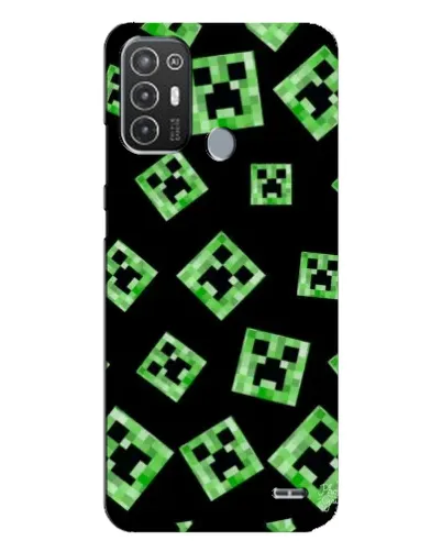 Чехол для TECNO Pop 6 Pro (BE8) с картинкой «Паттерн с криперами» Чехол для TECNO Pop 6 Pro (BE8) с картинкой «Паттерн с криперами»