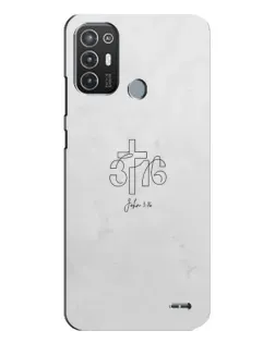 Чохол для TECNO Pop 6 Pro (BE8) з картинкою «Івана 3:16 Хрест»