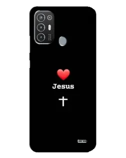 Чохол для TECNO Pop 6 Pro (BE8) з картинкою «Серце - Jesus»
