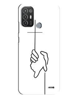 Чохол для TECNO Pop 6 Pro (BE8) з картинкою «Рука тримає»