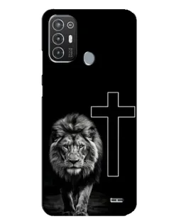 Чохол для TECNO Pop 6 Pro (BE8) з картинкою «Лев та Хрест»