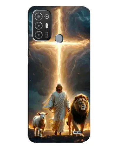 Чехол для TECNO Pop 6 Pro (BE8) с картинкой «Лев Иуды и Свет» Чехол для TECNO Pop 6 Pro (BE8) с картинкой «Лев Иуды и Свет»
