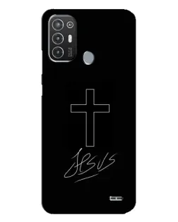 Чехол для TECNO Pop 6 Pro (BE8) с картинкой «Графический крест Jesus»