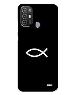 Чехол для TECNO Pop 6 Pro (BE8) с картинкой «Символ рыбы Jesus»