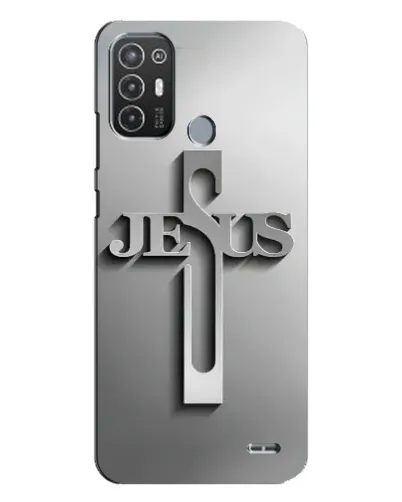 Чехол для TECNO Pop 6 Pro (BE8) с картинкой «Металлический крест Jesus» Чехол для TECNO Pop 6 Pro (BE8) с картинкой «Металлический крест Jesus»