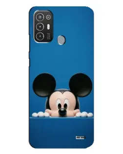 Чехол для TECNO Pop 6 Pro (BE8) с картинкой «Микки выглядывает»