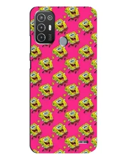 Чехол для TECNO Pop 6 Pro (BE8) с картинкой «Розовый паттерн»