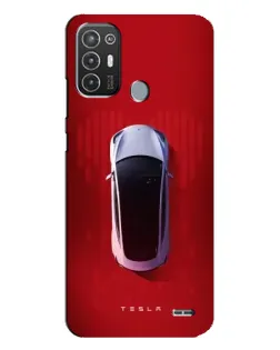 Чехол для TECNO Pop 6 Pro (BE8) с картинкой «Tesla Top View»