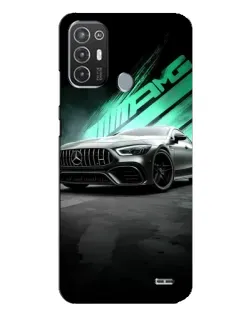 Чехол для TECNO Pop 6 Pro (BE8) с картинкой «Темный Mercedes AMG»
