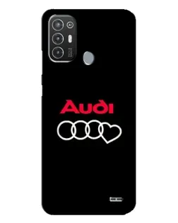Чехол для TECNO Pop 6 Pro (BE8) с картинкой «Логотип Audi Heart»