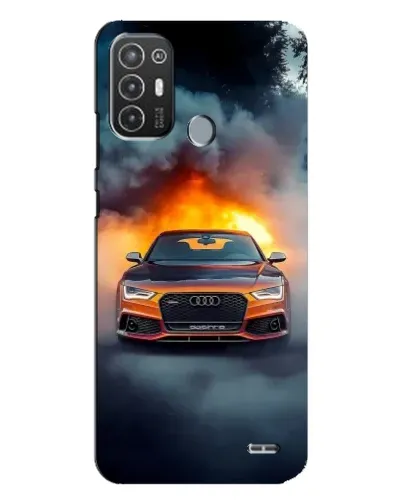 Чехол для TECNO Pop 6 Pro (BE8) с картинкой «Audi в огненном дыму» Чехол для TECNO Pop 6 Pro (BE8) с картинкой «Audi в огненном дыму»