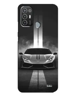 Чехол для TECNO Pop 6 Pro (BE8) с картинкой «Lamborghini симметрия дорог»