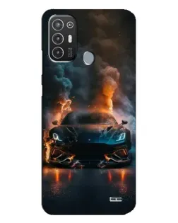 Чехол для TECNO Pop 6 Pro (BE8) с картинкой «Lamborghini дымная эстетика»