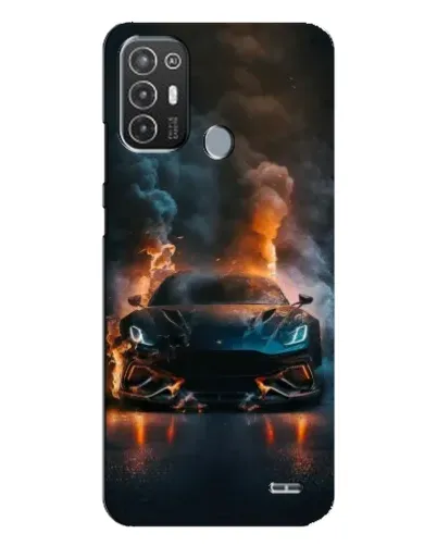 Чехол для TECNO Pop 6 Pro (BE8) с картинкой «Lamborghini дымная эстетика»