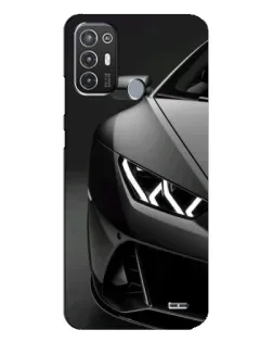 Чехол для TECNO Pop 6 Pro (BE8) с картинкой «Lamborghini фары детализация»