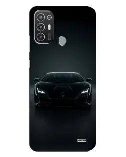 Чехол для TECNO Pop 6 Pro (BE8) с картинкой «Черный Lamborghini Aventador»