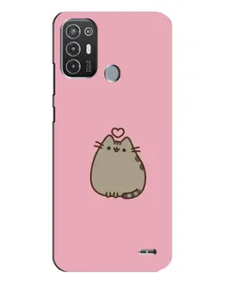 Чехол для TECNO Pop 6 Pro (BE8) с картинкой «Pusheen сердце»