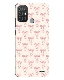 Чехол для TECNO Pop 6 Pro (BE8) с картинкой «Розовые бантики Coquette»