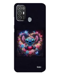 Чохол для TECNO Pop 6 Pro (BE8) з картинкою «Stitch у квітах»