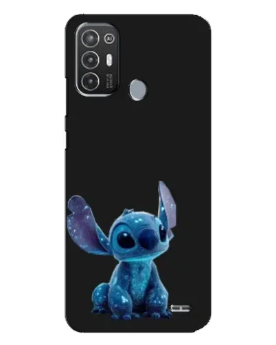 Чехол для TECNO Pop 6 Pro (BE8) с картинкой «Стич на черном»