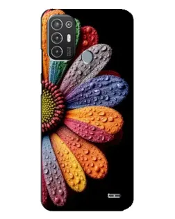 Чехол для TECNO Pop 6 Pro (BE8) с картинкой «Радужный цветок»