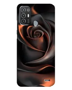 Чехол для TECNO Pop 6 Pro (BE8) с картинкой «Шелковая черная роза»