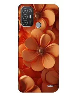 Чехол для TECNO Pop 6 Pro (BE8) с картинкой «Оранжевый макро цветок»
