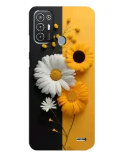 Чехол для TECNO Pop 6 Pro (BE8) с картинкой «Подсолнух и ромашка»