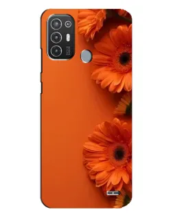 Чехол для TECNO Pop 6 Pro (BE8) с картинкой «Оранжевые герберы»