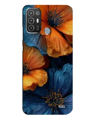 Чехол для TECNO Pop 6 Pro (BE8) с картинкой «Яркая сине-оранжевая флора» Чехол для TECNO Pop 6 Pro (BE8) с картинкой «Яркая сине-оранжевая флора»