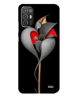 Чехол для TECNO Pop 6 Pro (BE8) с картинкой «Серебряный фантазийный цветок»