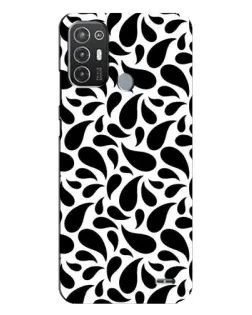 Чехол для TECNO Pop 6 Pro (BE8) с картинкой «Контрастные черные капли»
