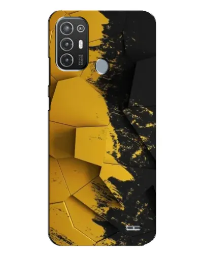 Чехол для TECNO Pop 6 Pro (BE8) с картинкой «Золотые осколки геометрии»