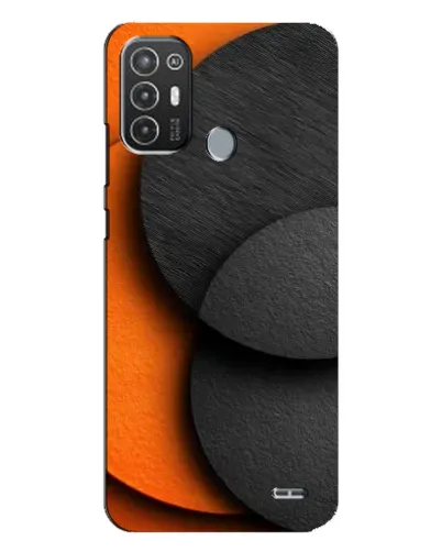 Чехол для TECNO Pop 6 Pro (BE8) с картинкой «Геометрия оранжевых кругов»